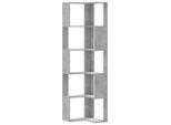 Syfax™ Libreria Angolare 5Ripiani Grigio Cemento 50X50X179 Cm Legno