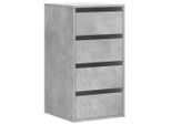 Syfax™ Cassettiera Angolo Grigio Cemento 40X41X76Cm Legno Multistrato