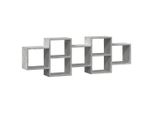 Syfax™ Scaffale A Muro Grigio Cemento 129X18X42 Cm In Truciolato