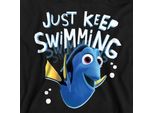 Alla Ricerca Di Nemo - Felpa Con Cappuccio "Just Keep Swimming"" Per Bambini TV22679 (152-158) (Nero)"