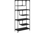 Syfax™ Libreria Rovere Nero 81 X 36 X 176 Cm Legno Multistrato