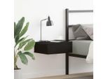 Syfax™ Comodino Sospeso Rovere Nero 40X32X15 Cm In Legno Ingegnerizzato