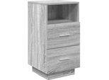 Syfax™ Comodino Con 2 Cassetti Grigio Sonoma 36X36X68 Cm