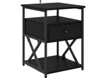 Syfax™ Armadio Da Notte Rovere Nero 40 X 42 X 55 Cm Legno Multistrato