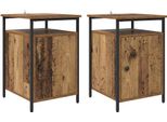 Syfax™ Armadio Da Notte 2 Pcs Legno Vecchio 40 X 42 X 60Cm