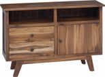 Syfax™ Credenza Naturale 100 X 30 X 68 Cm Legno Di Teak Solido