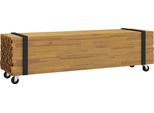 Syfax™ Supporto Tv Marrone 110 X 30 X 30 Cm Legno Di Teak Solido