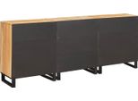 Syfax™ Credenza 3 Pcs Marrone 180 X 33 X 75 Cm Legno Di Mango Massello