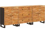 Syfax™ Credenza 3 Pcs Marrone 60 X 33 X 75 Cm Legno Di Mango Massello