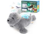 Kidiyana, Peluche Con Aiuto Per Il Sonno Del Bambino, Peluche, Musica Per Il Sonno, Sensore Di Movimento E Pianto, Regalo Da 0 Mesi, Leone Marino