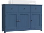 Lavabo Sotto La Cassettiera, Design Chic, Ampio Spazio Di Archiviazione, Blu