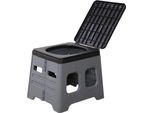 Trolley Da Viaggio -Toilette Portatile Pieghevole -Campeggio -Emergenza Con Carico Del Coperchio Fino A 150 Kg Per Uso Interno Ed Esterno