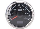 Tachimetro Da 52 Mm, 3000 Giri/Min, Dc Da 9 A 32 V, Retroilluminazione A 7 Colori Con Contaore Per Camion, Trattori, Auto, Barche, Quadrante Nero, Ghiera Argentata CX6223