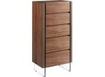 Chiffoniere Angel Cerdá In Noce E Vetro Temperato 7041