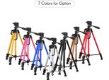 Treppiede Fotografico Leggero In Lega Di Alluminio Andoer, Capacità Di Carico 3 Kg, Altezza Massima 135 Cm/53 Pollici Con Borsa Per Il Trasporto, Supporto Per Telefono Per Fotocamera Dslr Smartphone