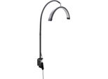 Lampada Di Bellezza A Mezzaluna A Led Da 16 Pollici Con Morsetto Da Tavolo, Luce Di Riempimento Per Unghie/Ciglia Da 20 W, Tubo Ruotabile A 360°, Spina Ue, Nero