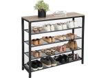 Vasagle Scarpiera Industriale A 5 Livelli, Organizzatore Per Scarpe