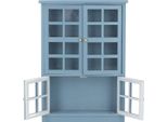 Mobile Per Casa Delle Bambole In Scala 1:12, Libreria In Legno In Miniatura Blu Scuro