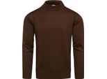 Recea Maglione A Collo Alto Da Uomo Virne Marrone Scuro L