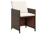Syfax™ Sedie Da Giardino Con Cuscini 4 Pz In Polyrattan Marrone
