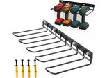 Supporto Elettrico Da Parete Per Organizer, Supporto A Parete, Supporto Per Trapano In Metallo, Per Utensili Elettrici 41 Cm, Supporto Per Trapano, Cacciavite, Avvitatore A Percussione, 4 Posti Utensili, Per Montaggio A Parete