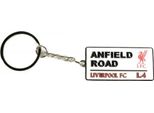 Liverpool Fc - Portachiavi "Anfield Road"", Cartello Stradale BS6548 (Taglia Unica) (Rosso/Bianco)"