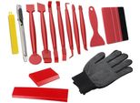 Inf Kit Spatola Per Pellicole Auto 11 Pz - Applicazione Vinile E Oscuramento Vetri Rosso
