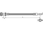 Tubo Freno 253Mm Metzger Per Toyota Urban Cruiser