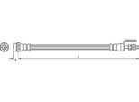 Tubo Freno 360Mm Metzger Per Furgone Ford Transit