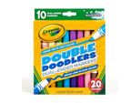 Crayola, Pennarelli Lavabili Bifacciali, 10 Pezzi