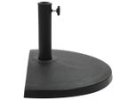 Vidaxl Base Per Ombrellone Semicircolare 15 Kg In Poliresina Nera