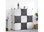 Vidaxl Sistema Di Scaffalatura A Cubo Con 9 Scomparti In Bianco E Nero