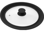 Bremermann Coperchio Universale Per Barattoli Con Bordo In Silicone, 24/26/28 Cm, Nero Medio