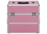 Vidaxl Astuccio Per Cosmetici 37X24X35 Cm In Alluminio Rosa