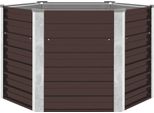 Vidaxl Letto Da Giardino Rialzato Marrone 129 X 129 X 77 Cm Acciaio Zincato