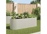 Vidaxl Letto Da Giardino Rialzato 240 X 80 X 81 Cm Acciaio Zincato Argento