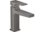 Hansgrohe Metropol, Miscelatore Monocomando Per Lavabo 110, Maniglia A Leva, Set Di Scarico Push-Open, Cromo Nero Spazzolato