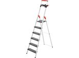 Hailo 8050-607 Scala Di Sicurezza In Alluminio L100 Topline - 6 Gradini