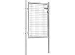 Vidaxl Cancello Da Giardino In Acciaio Zincato 105X150 Cm Argento