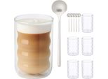 Bicchieri Relaxdays Latte Macchiato Con Cucchiaio