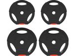 Set Di Dischi Di Peso, Inclusi Dischi Da 5 Kg E 2,5 Kg, Design Versatile Dell'impugnatura, Nero