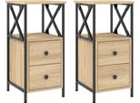 Syfax™ Comodini 2 Pz Rovere Sonoma 34X35,5X70 Cm In Legno Multistrato