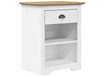 Syfax™ Comodino Bodo 53X38,5X67 Cm In Legno Massello Di Pino Marrone