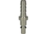 Ks Tools Nipplo A Innesto In Metallo Con Ugello Per Tubo Flessibile, Ø 10 Mm, 58,5 Mm