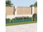 Vidaxl Letto Da Giardino Rialzato In Acciaio Zincato 320×40×45 Cm Verde