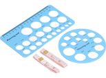 Strumento Di Misurazione Della Flangia, Set Di Righelli Per Capezzoli, In Silicone, Per Tiralatte, Rotondo E Rettangolare, Blu