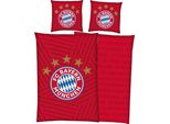 Biancheria Da Letto Fc Bayern MüNchen " 5 Stelle Rosso "" Linon / Renforcé"