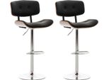 Set Di 2 Eleganti Sgabelli Da Bar - Sgabelli Moderni In Legno - Seduta Ergonomica E Confortevole | Colore: Noce/Nero