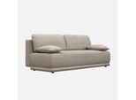 Sweeek - Divano Letto A 3 Posti Con Rivestimento In Velluto A Coste E Vano Contenitore - Taupe