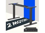 Flexispot E1 Pro Scrivania Regolabile In Altezza, Doppio Motore, Portata 120 Kg, 4 Comandi Di Memoria, Protezione Anticollisione, Telaio Elettrico (Nero)